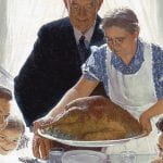 Norman Rockwell's Freedom From Want, originally published in the Saturday Evening Post and inspired by FDR's 1941 State of the Union Address.